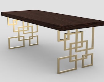 Brass Dining Table Base, Gold Coffee Table Base, Brass Dining Table Legs 28, Metal Table Legs Set of 2, Industrial Coffee Table Legs,