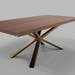 Spider Base, Metal Dining Table Legs For Sale, Solid Rose Gold Metal Table Legs Stainless Steel Wood Slab from IvaDecorStudio, Live edge 