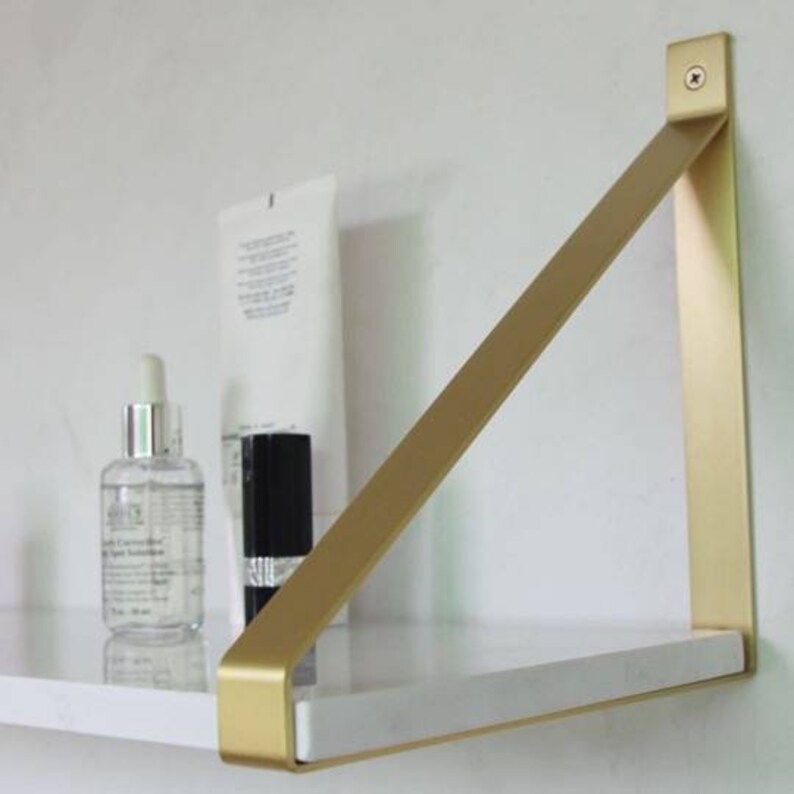 Brass Floating Shelf Bracket Etsy