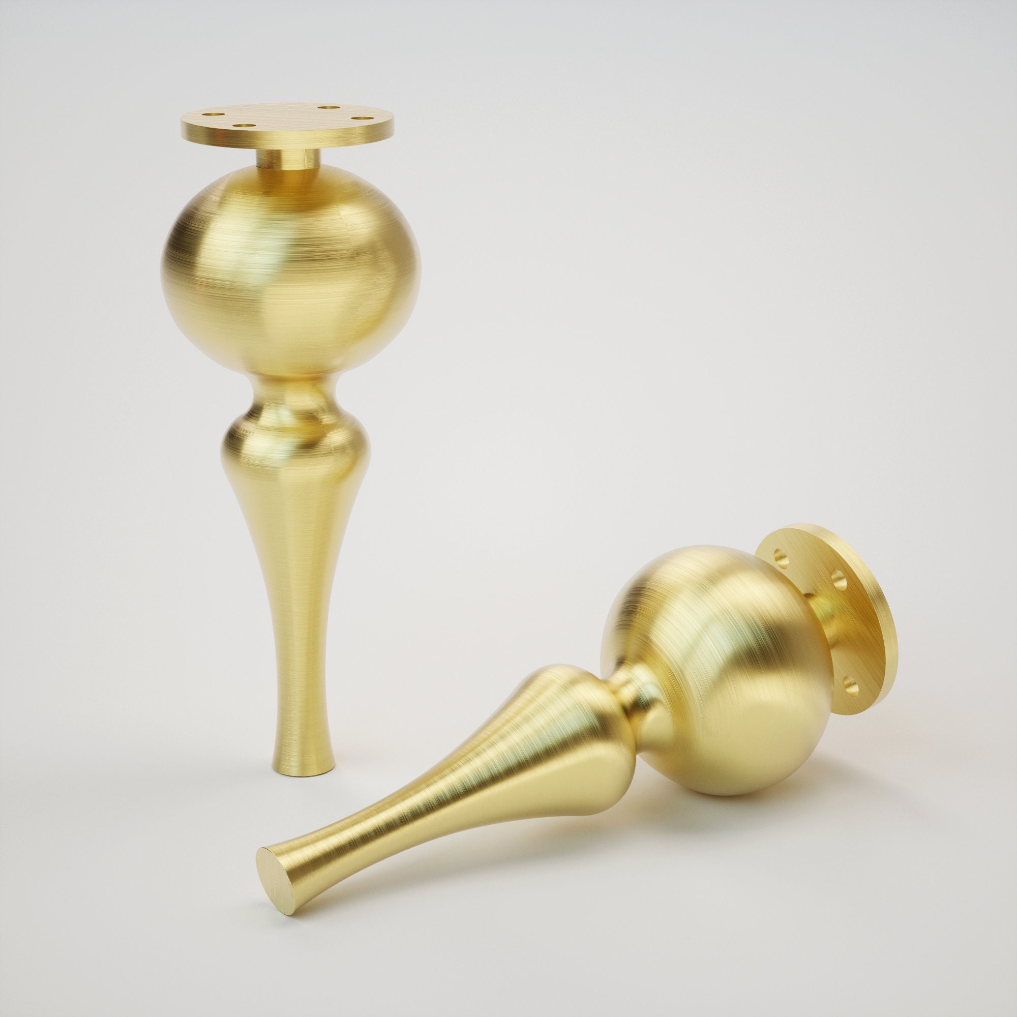 Set of 4 Brass Legs Brass Furniture Legs Metal Bench Etsy