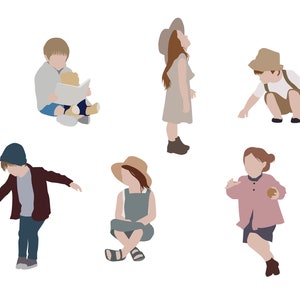 Flat Vector People Pack [Children] - Clipart AI EPS PNG Human Person Child Kid Playing Illustration Cutout Visualization
