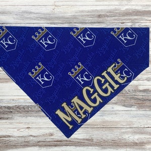 Kansas City Royals Dog Bandana Personalized, Cute Dog Collar, Small Dog Bandana, Large Dog Bandana, Over the Collar Dog Bandana