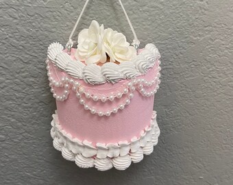 Pink Fake Cake Bakery Wall Decorations Kitchen Wall | Etsy