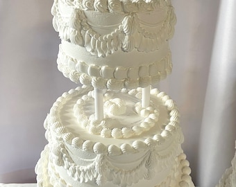 Fake Wedding Cake, 4 Tier Wedding Cake, Vintage Style