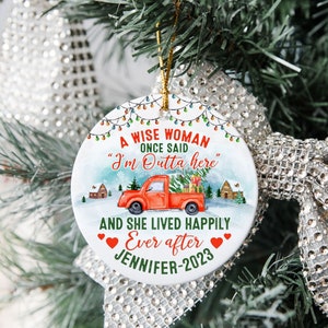 Custom Retirement Gift, Funny Retirement Gifts for Women, Happy Retirement Ornament 2023, Farewell Gift, Retired Coworker Gift for Colleague