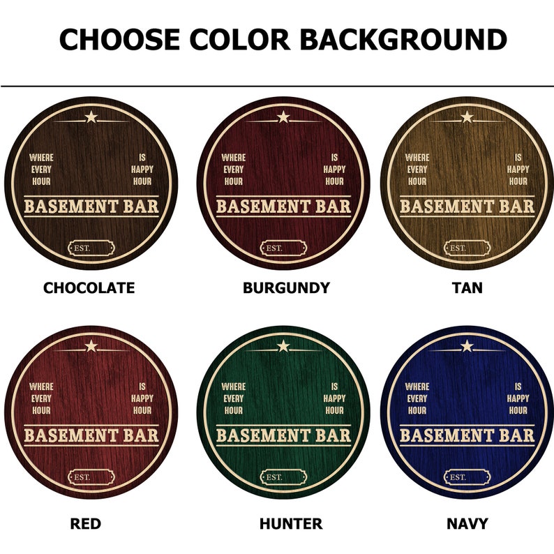 Customized Name and Date Basement Bar Wooden Sign Vintage Etsy