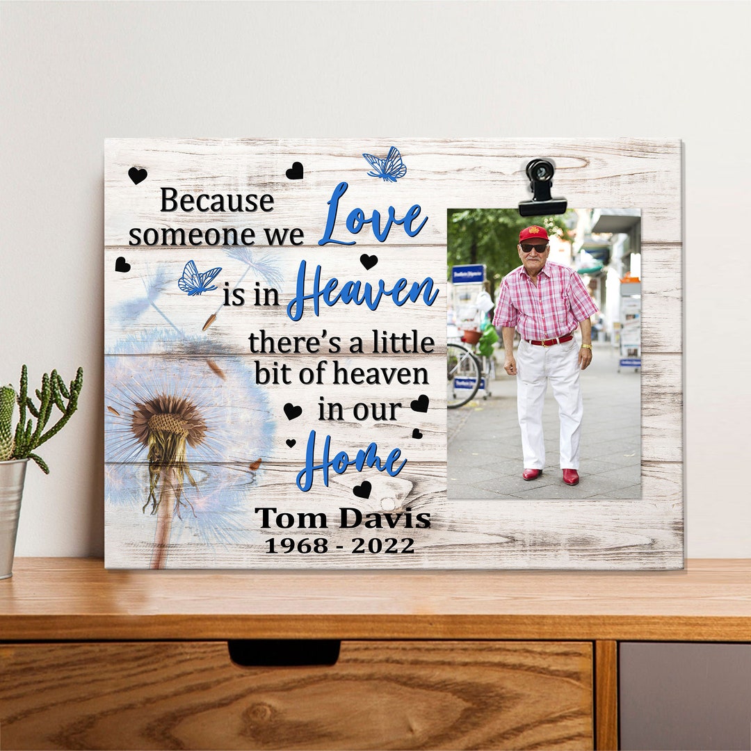 Nekoprint Personalized Memorial Picture Frame for Loss of Dad Mom ...