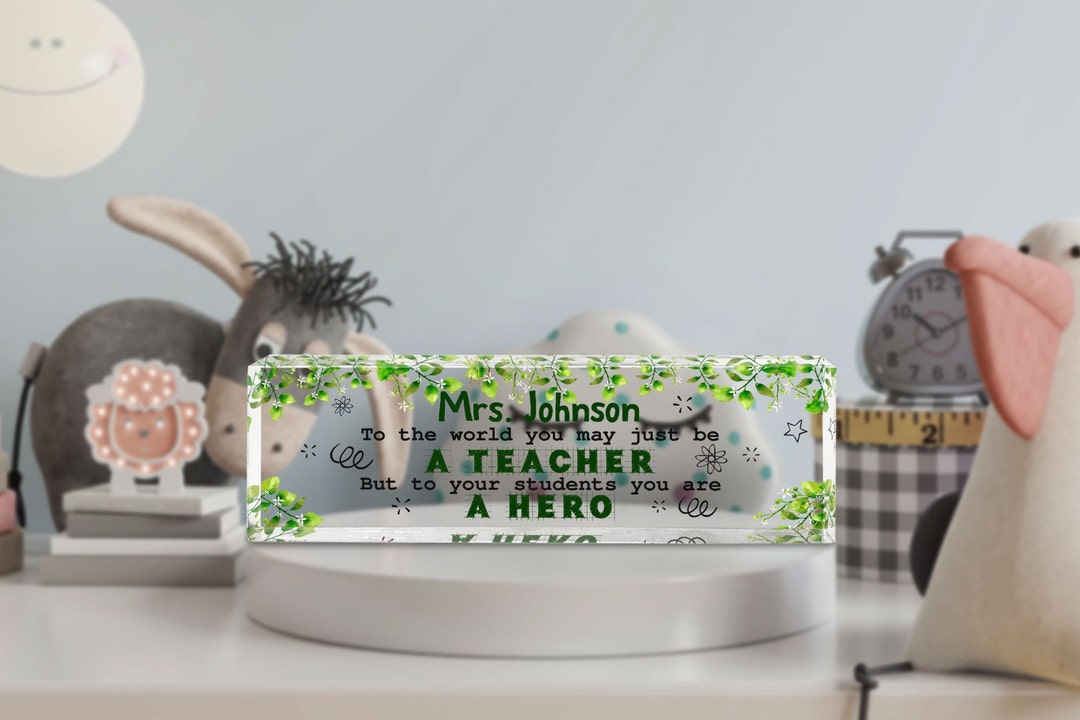 Personalized Teacher Pencil, Teacher Gift, Classroom Personalized Decor, Teacher Name Plate, Teacher Appreciation - UK