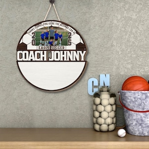 Personalized Soccer Coach Gift, End of Season Football Gift, Soccer Coach Guestbook Alternative, Thank You Gift for Coach Team Manager