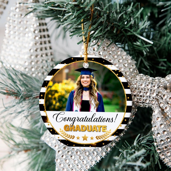 Personalized Graduation 2022 Christmas Ornament - Class of 2022 Graduate Ornaments - Custom Appearance Gift for High School College