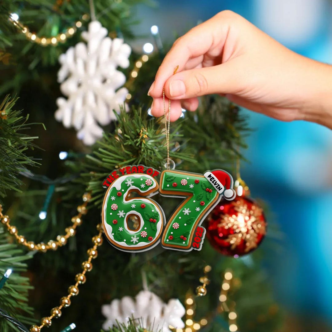 Six Seven Ornament for Teen Kid, Gingerbread 67 Acrylic Ornament ...