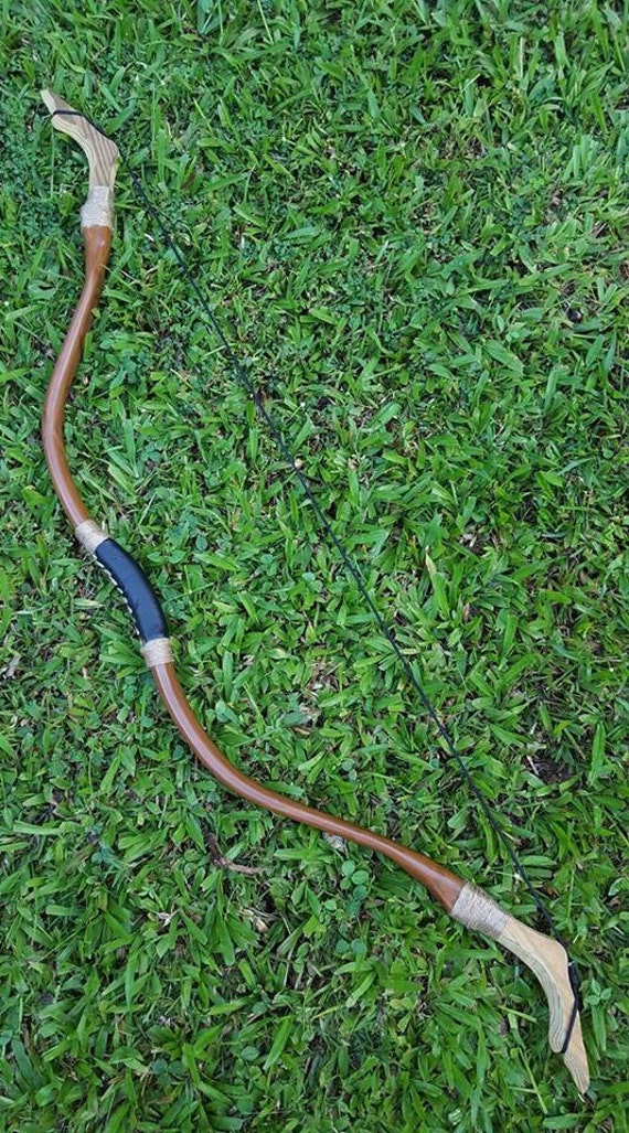 PVC wood paint Mongol bow 34lbs/15.4kg with wood Siyah Etsy