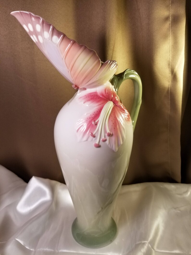 FRANZ Porcelain Papillon Butterfly Nectar Vase Retired Etsy