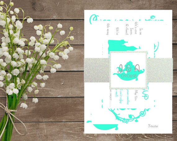 Jasmine And Aladdin Wedding Invite Disney Wedding Invitation Etsy