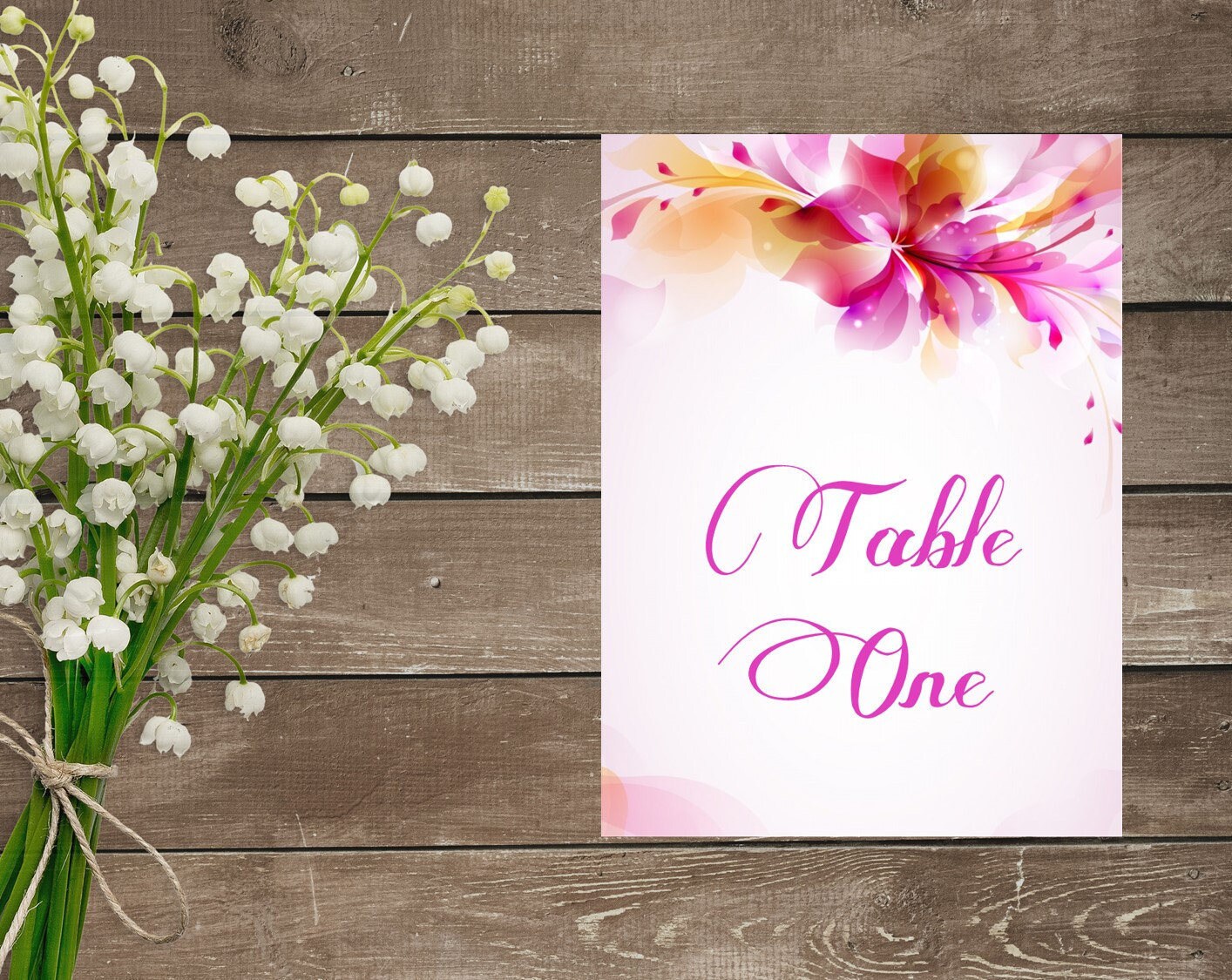 Digital Floral Wedding Table Numbers Floral Watercolour | Etsy