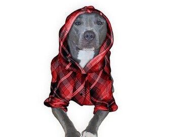 Luxury Quality Dog Pajamas For Big Dogs Black Red Diamonds Plaid Anti Pill Fleece Custom Made Full Body With Hood Great Pet Dog Holiday Gift