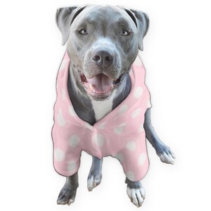 Valentine&#39;s Day Dog Pajamas Pitbull, Large Dog Clothes, Big Dog Clothes, Fleece Dog Sweater, Custom Made, Dog Hoodie, Winter Dog Coat,