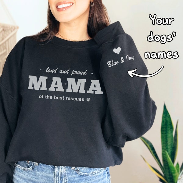 Dog mom sweatshirt Mothers Day gift Custom Embroidered Pet shirt personalized dog name dog memorial gift gotcha day anniversary Adoption Day