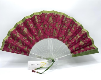 Lace & Satin Fan