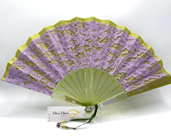 Lace & Satin Fan