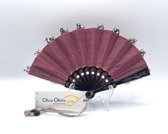 Mini Feather & Silk Fan