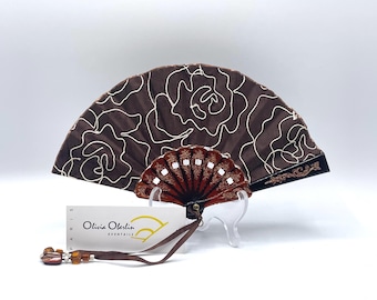 Mini Embroidered Silk Fan