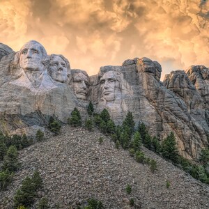 Mount Rushmore Art, Mount Rushmore Metal, Metal Art, Patriotic Art, George Washington, &quot;Mount Rushmore&quot;