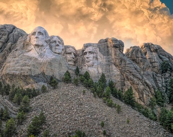 Mount Rushmore Art, Mount Rushmore Metal, Metal Art, Patriotic Art, George Washington, "Mount Rushmore"