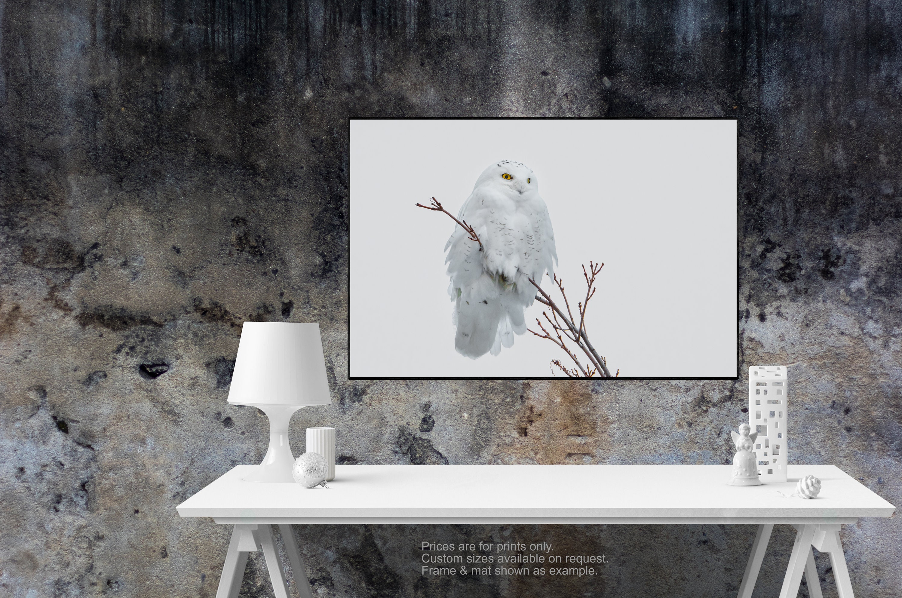 Bird Print, Owl Print, Snowy Owl, Bird Art, Large Owl Art, White Owl Wall Decor, Hedwig Metal Print,