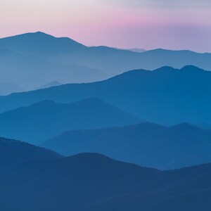 Smoky Mountains Print, Mountain Art, Sunset Print, Smokey Mountains Print, Smokey Mountains Sunset image 3