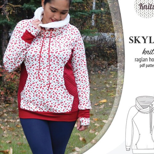 Cropped Hoodie PDF Sewing Pattern for Women and Teens Sizes Etsy