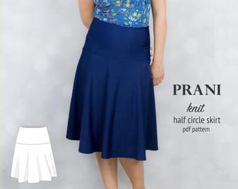 Half circle skirt pattern / Pdf sewing pattern for women with sewing tutorial / instant download