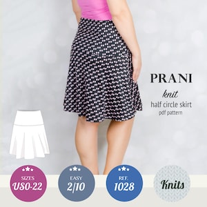 Half circle skirt pattern / Pdf sewing pattern for women with sewing tutorial / instant download