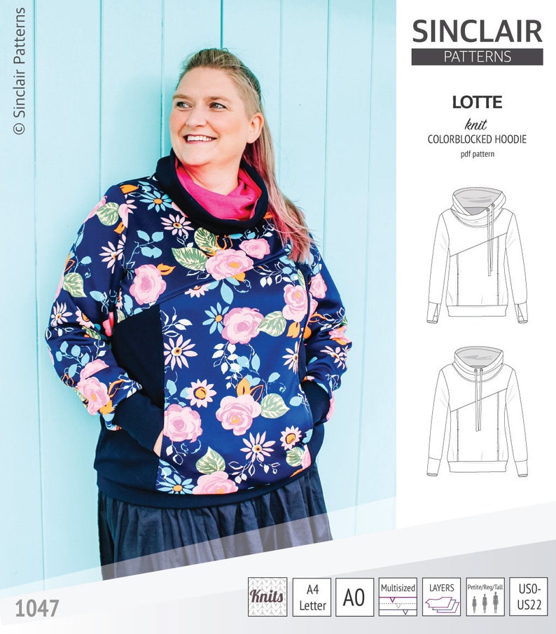 Lotte colorblocked hoodie for women PDF image 9