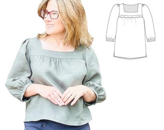 Blouse sewing pattern - Bloom by Sinclair Pattern