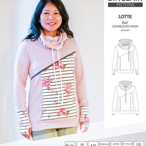 Lotte colorblocked hoodie for women PDF image 4