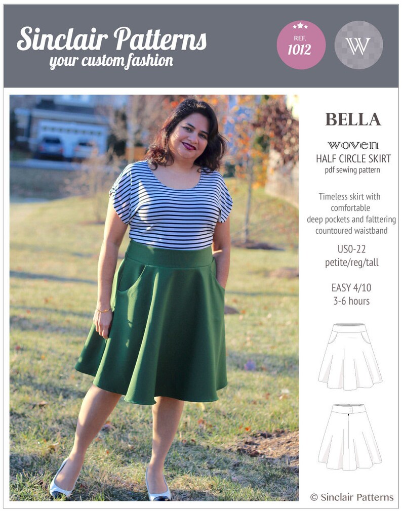 Half circle skirt sewing pattern pdf /PDF sewing patterns for | Etsy