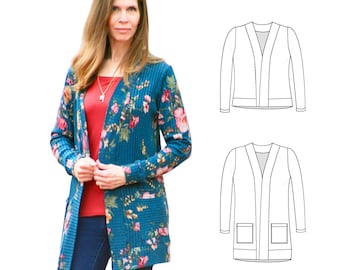 Cardigan sewing pattern - Harper by Sinclair Patterns
