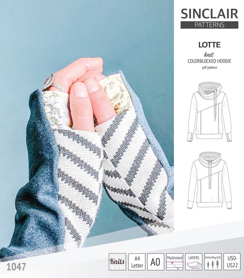 Lotte colorblocked hoodie for women PDF image 3