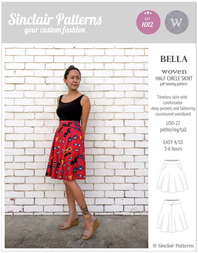 Half circle skirt sewing pattern pdf /PDF sewing patterns for | Etsy