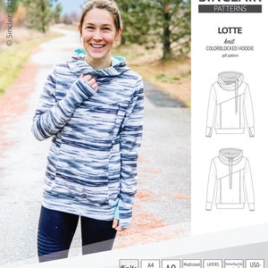 Lotte colorblocked hoodie for women PDF image 5
