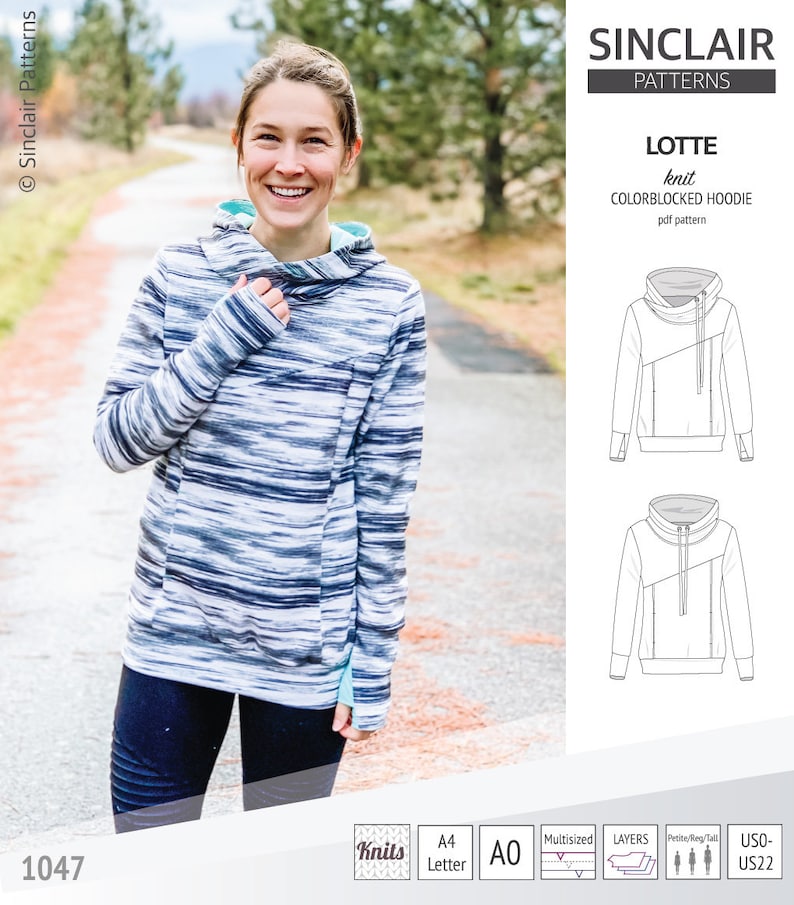 Lotte colorblocked hoodie for women PDF image 5