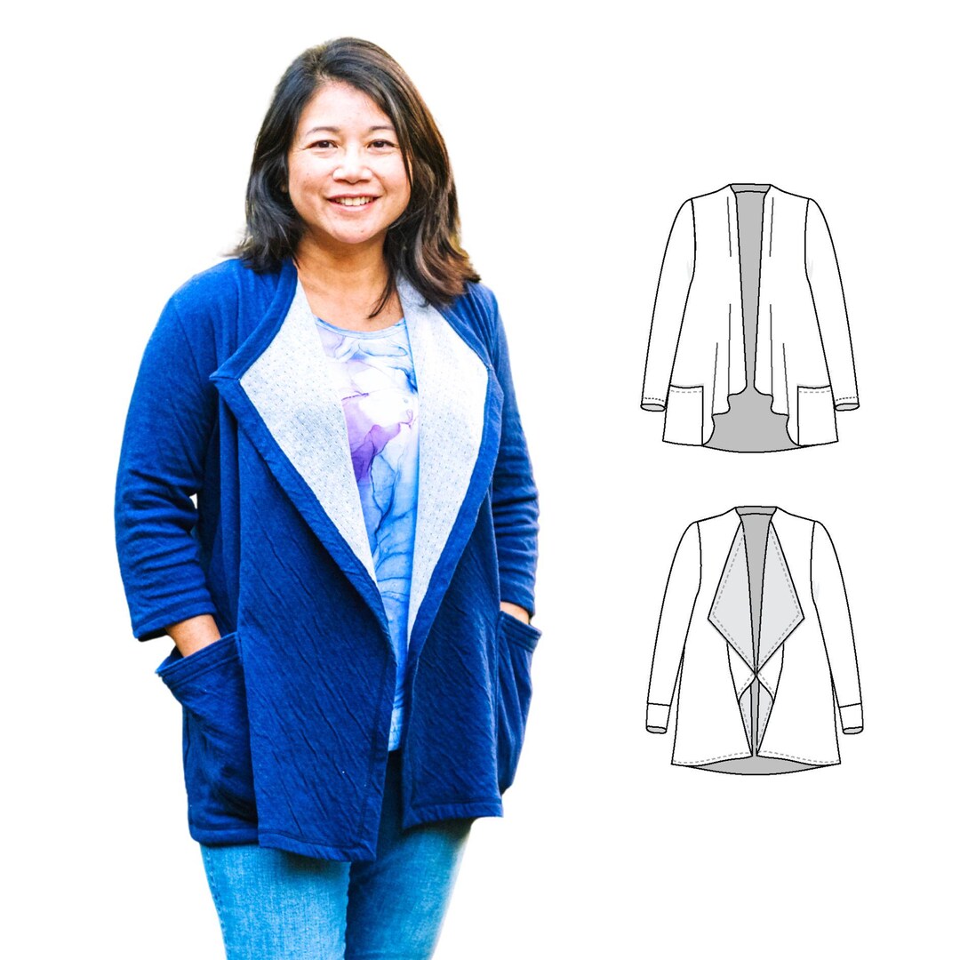 Cardigan Sewing Pattern Candy by Sinclair Patterns Israel