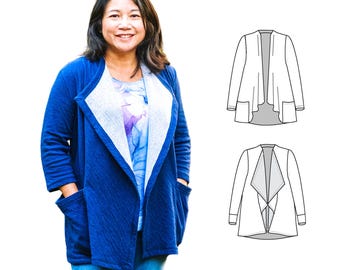 Cardigan Sewing Pattern - Candy by Sinclair Patterns