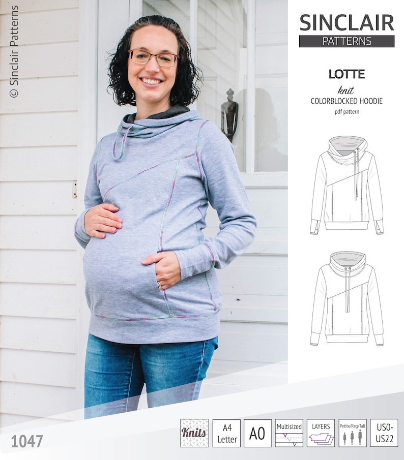 Lotte colorblocked hoodie for women PDF image 8