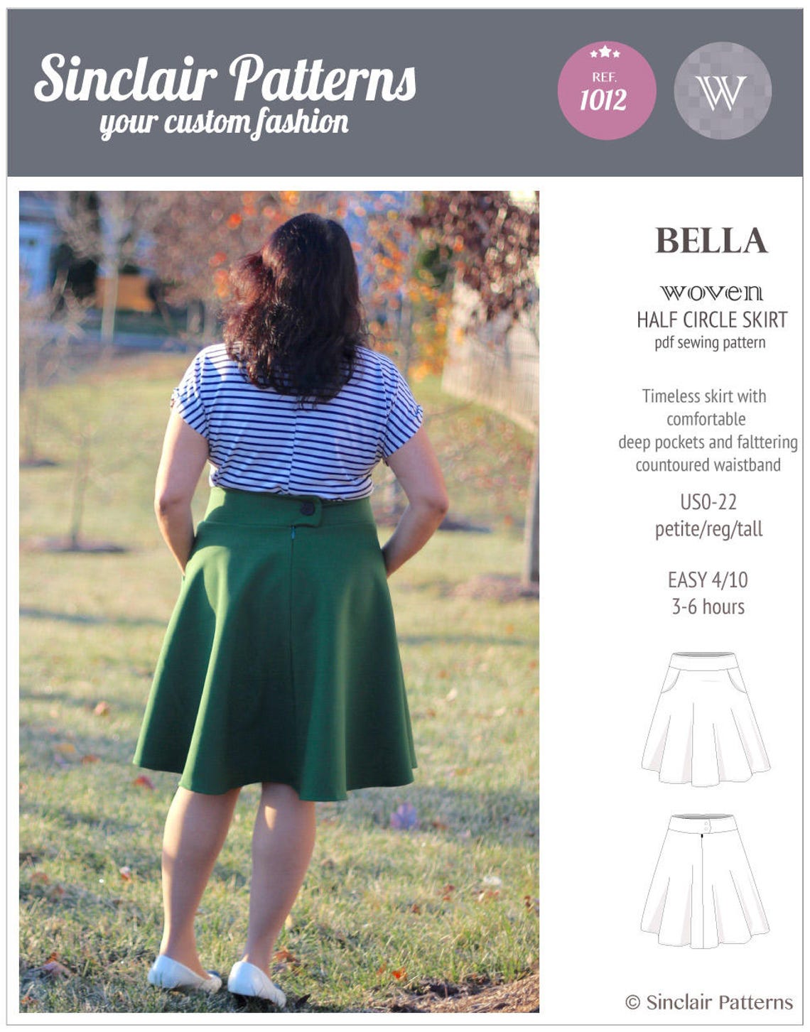 Half circle skirt sewing pattern pdf /PDF sewing patterns for | Etsy