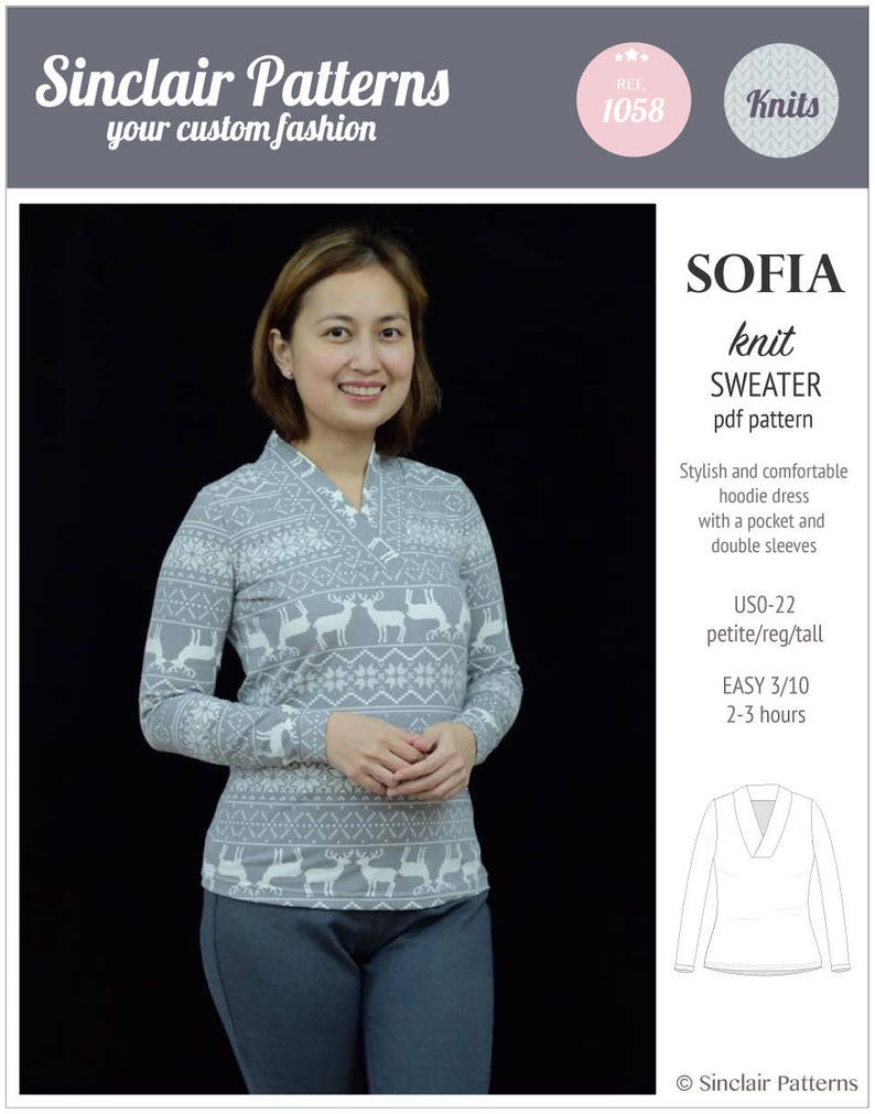 Sweater Sewing Pattern /PDF Sewing Patterns for Women / Sewing Etsy