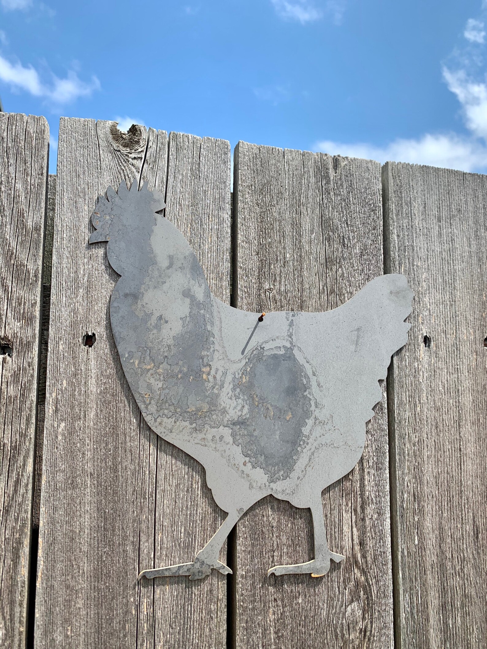 Metal Chicken Wall Art Steel Chicken Farmhouse Decor Etsy