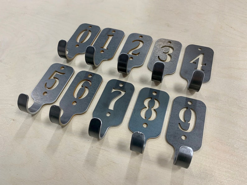 Metal Letter Hooks Number Hooks Initial Hooks Coat Hangers Etsy