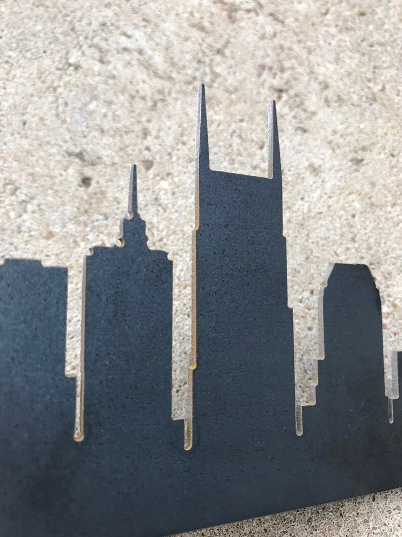 Metal Nashville Skyline Steel Skyline Nashville Art Etsy
